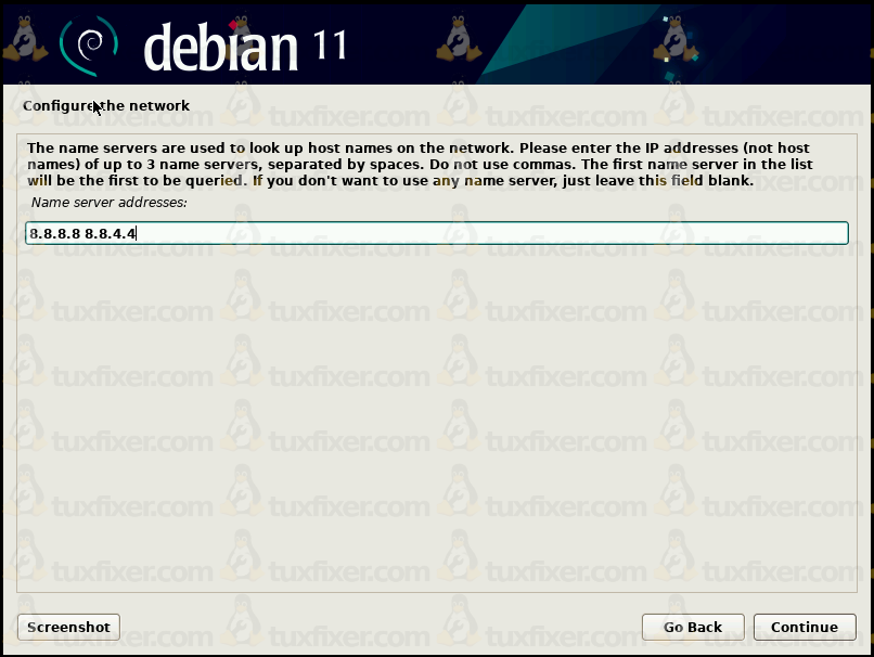 Debian 11 configure Google DNS servers