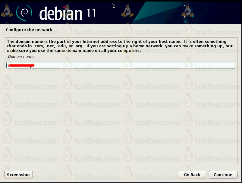 Debian 11 configure domain name
