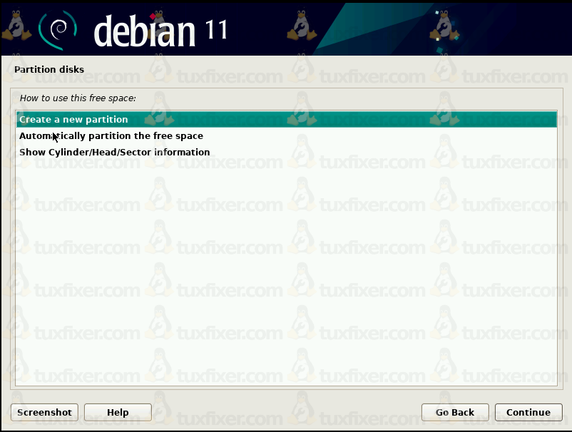 Debian 11 create a new partition