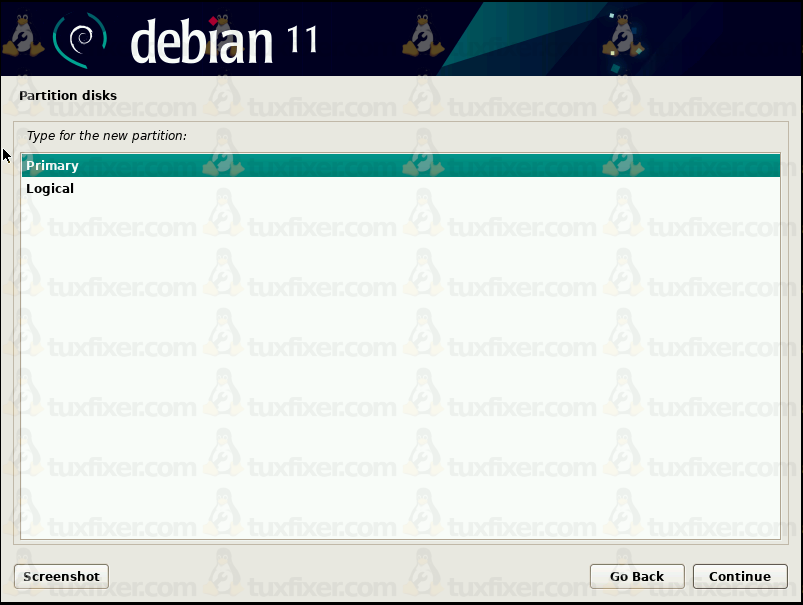 Debian Bullseye set partition type
