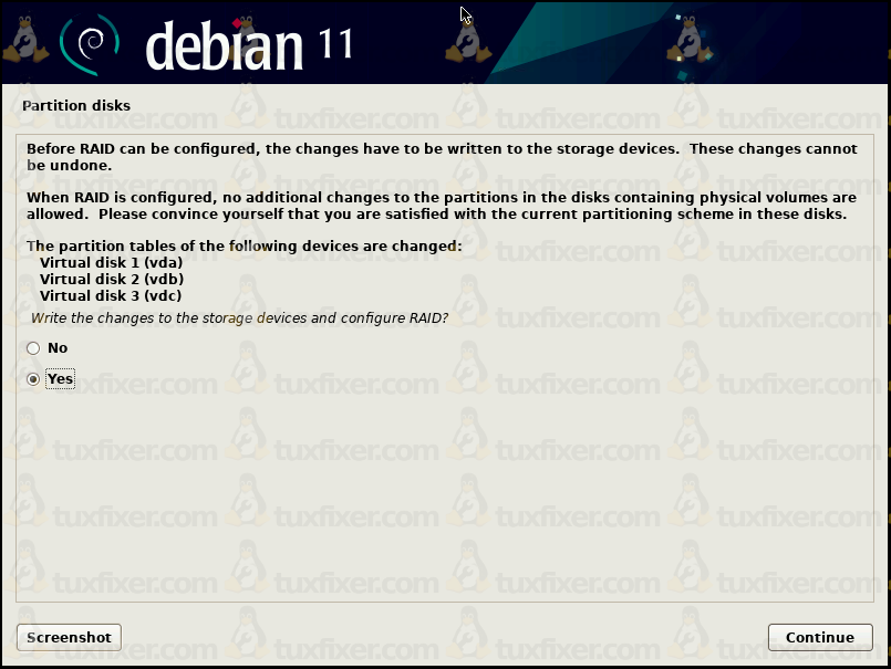 Debian Bullseye write changes to the disks