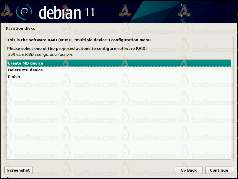 Debian 11 Bullseye create md-raid