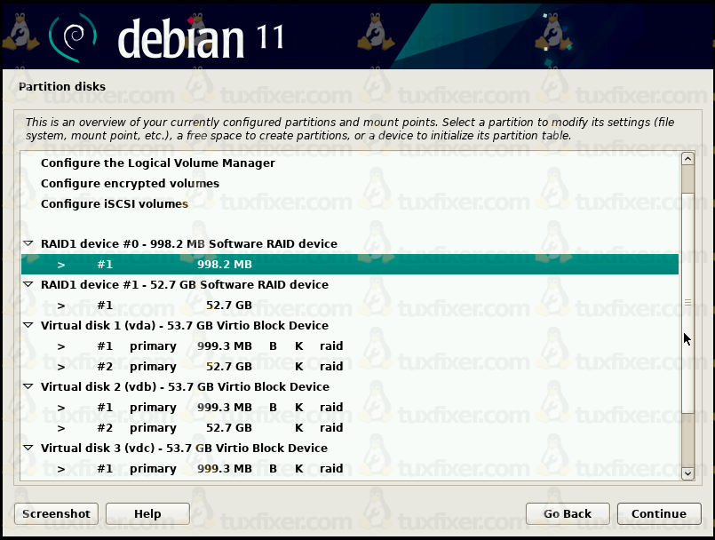 Debian 11 Select md0 raid persona