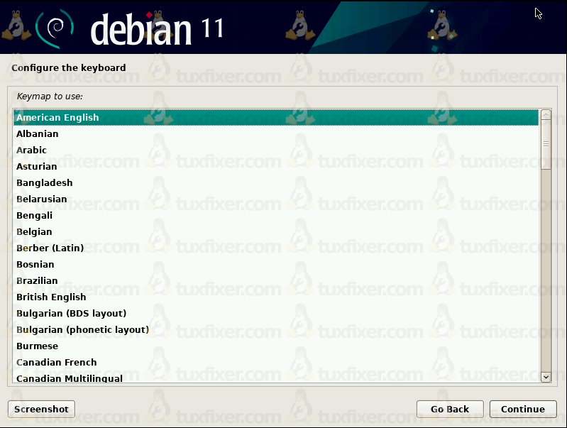 Debian 11 Bullseye configure keyboard layout