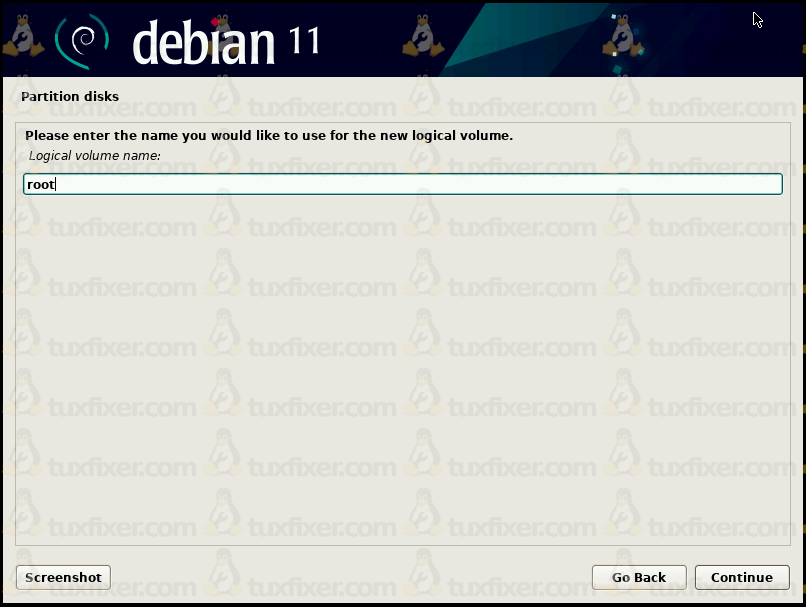 Debian 11 Bullseye root logical volume