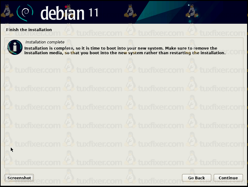 Debian 11 Bullseye installation complete