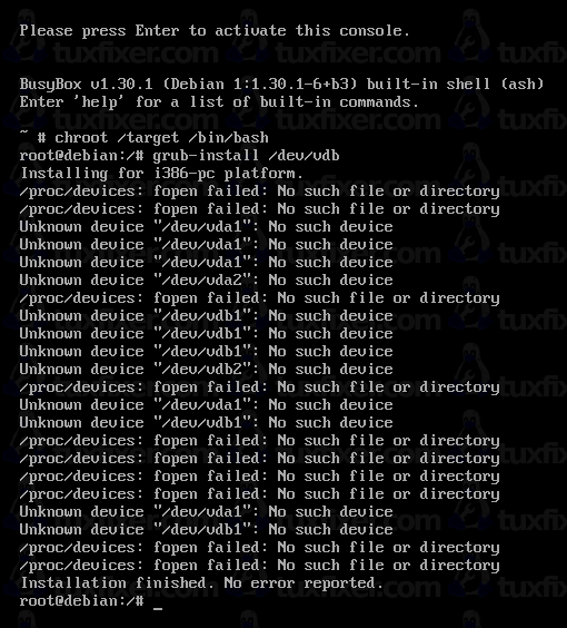 Debian 11 Bullseye grub-install on sdb